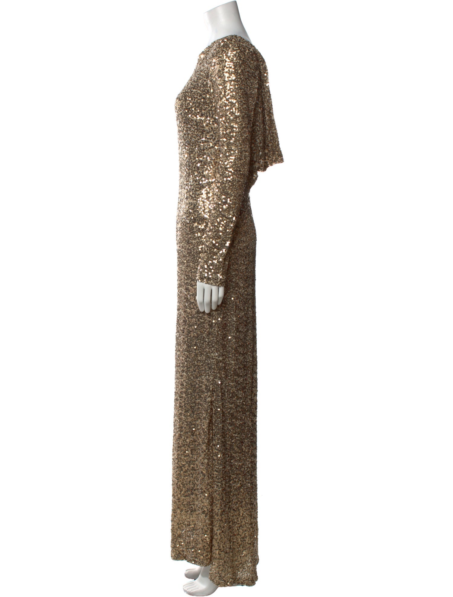 Badgley Mischka Sequin Long Dress