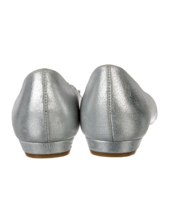 Badgley Mischka Suede Crystal Embellishments Flats