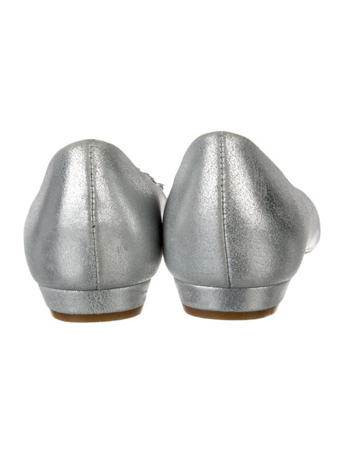 Badgley Mischka Suede Crystal Embellishments Flats