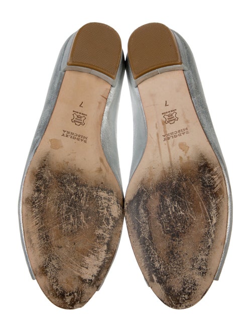 Badgley Mischka Suede Crystal Embellishments Flats