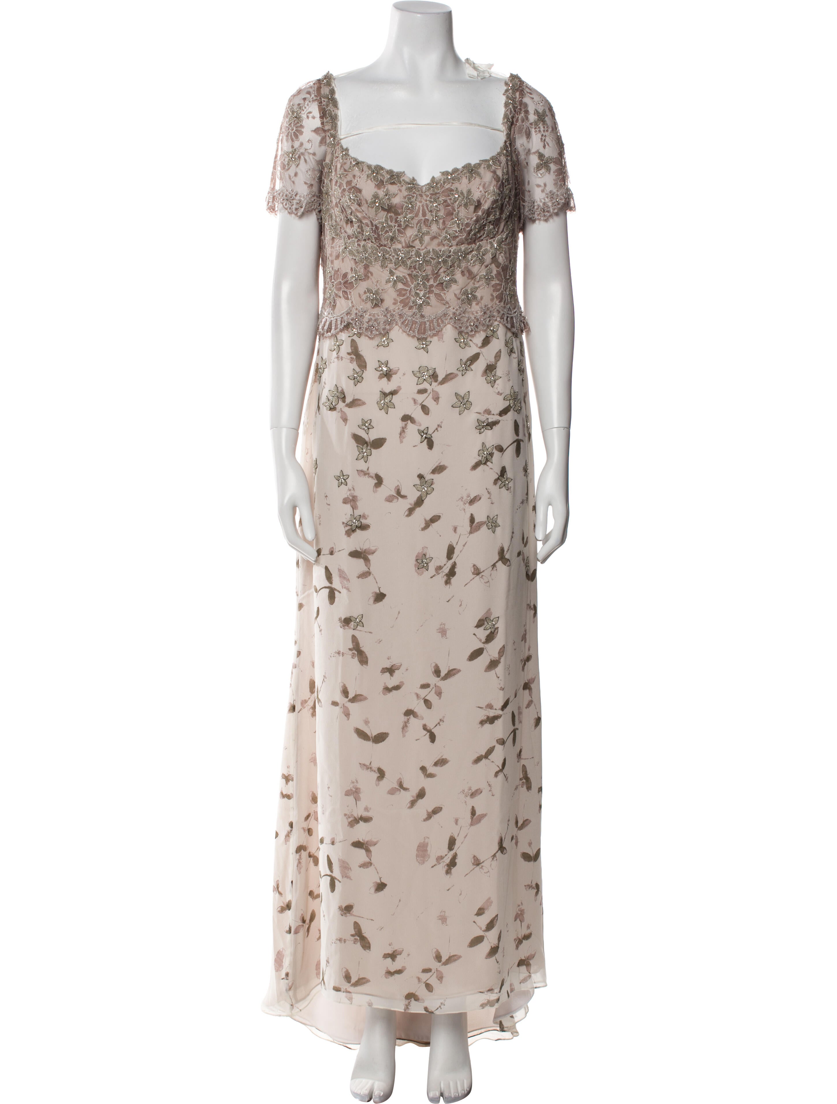 Badgley Mischka Silk Long Dress