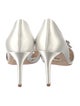 Badgley Mischka Satin Crystal Embellishments D'Orsay Pumps