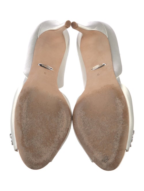 Badgley Mischka Satin Crystal Embellishments D'Orsay Pumps