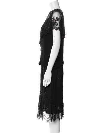 Badgley Mischka Lace Pattern Skirt Set