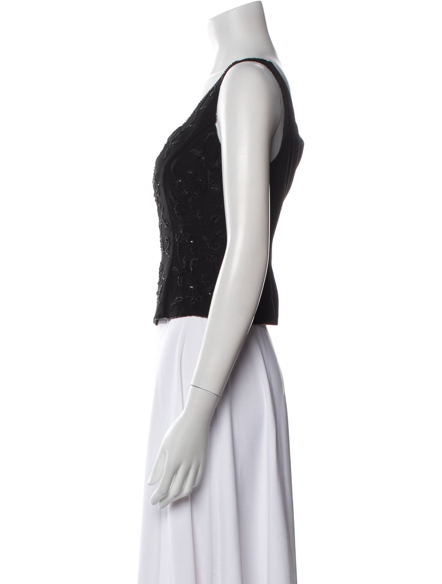 Badgley Mischka Nylon Square Neckline Crop Top