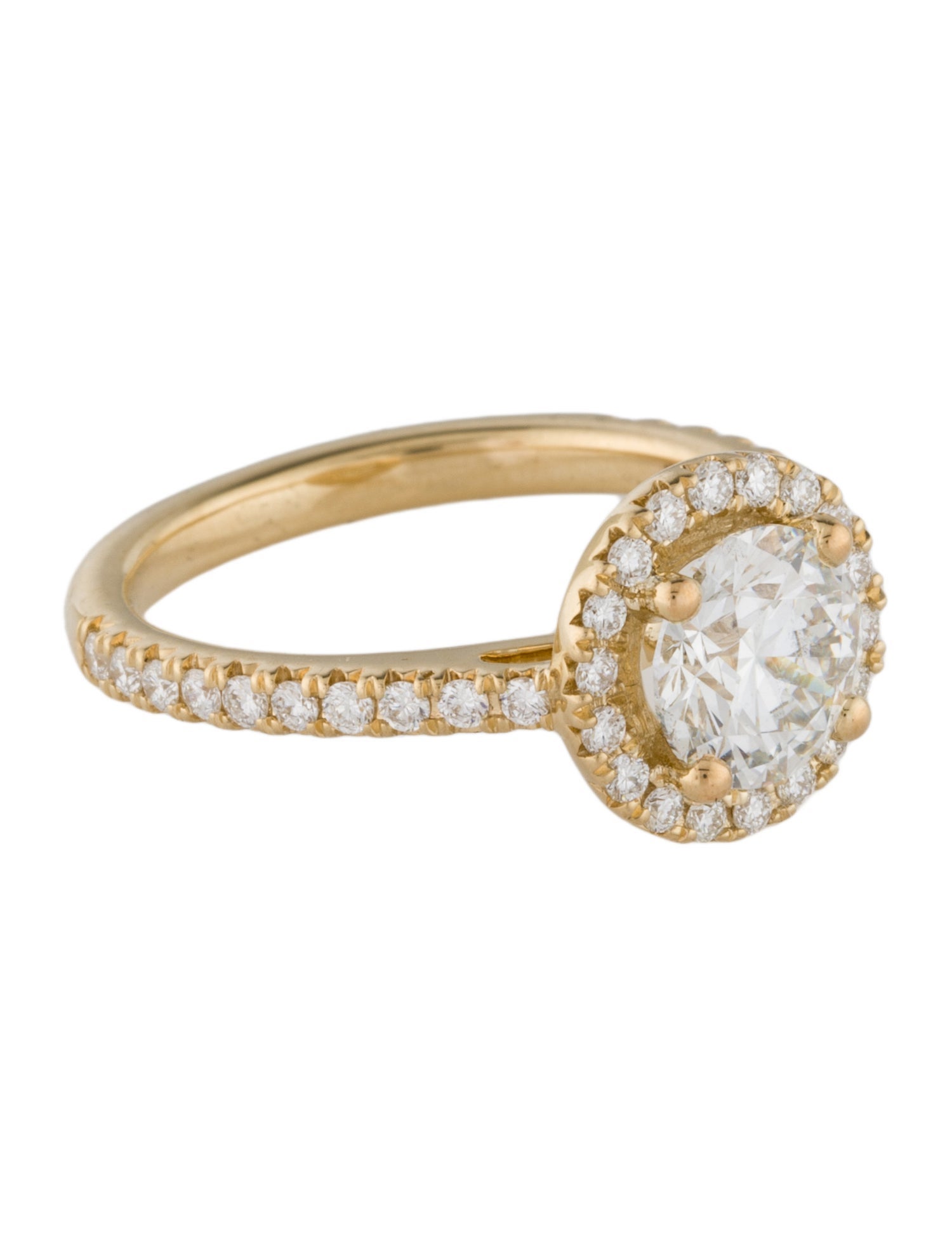 Badgley Mischka 14K 1.51ct Lab-Grown Diamond Halo Engagement Ring