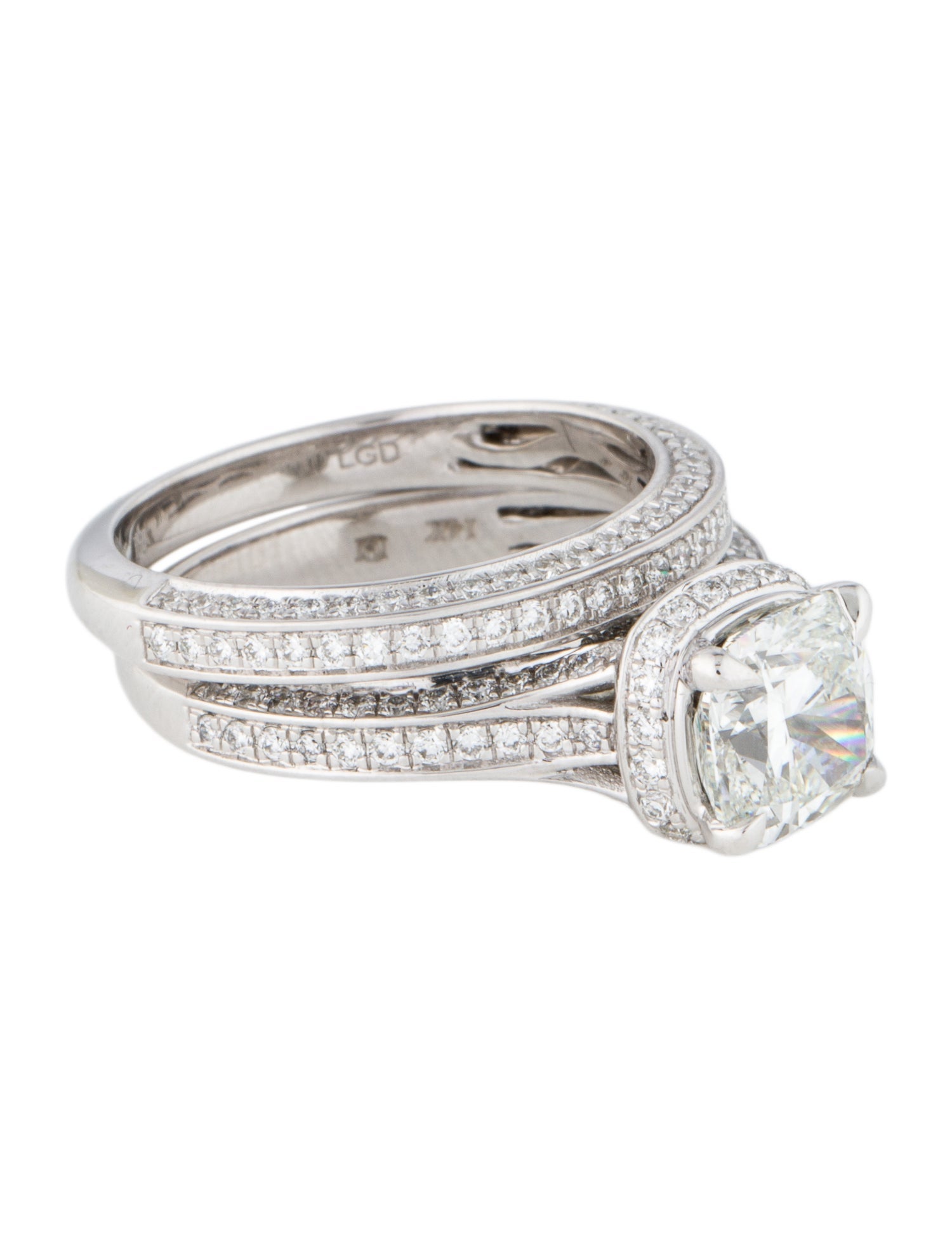 Badgley Mischka 2.03ct Lab-Grown Diamond Wedding Set