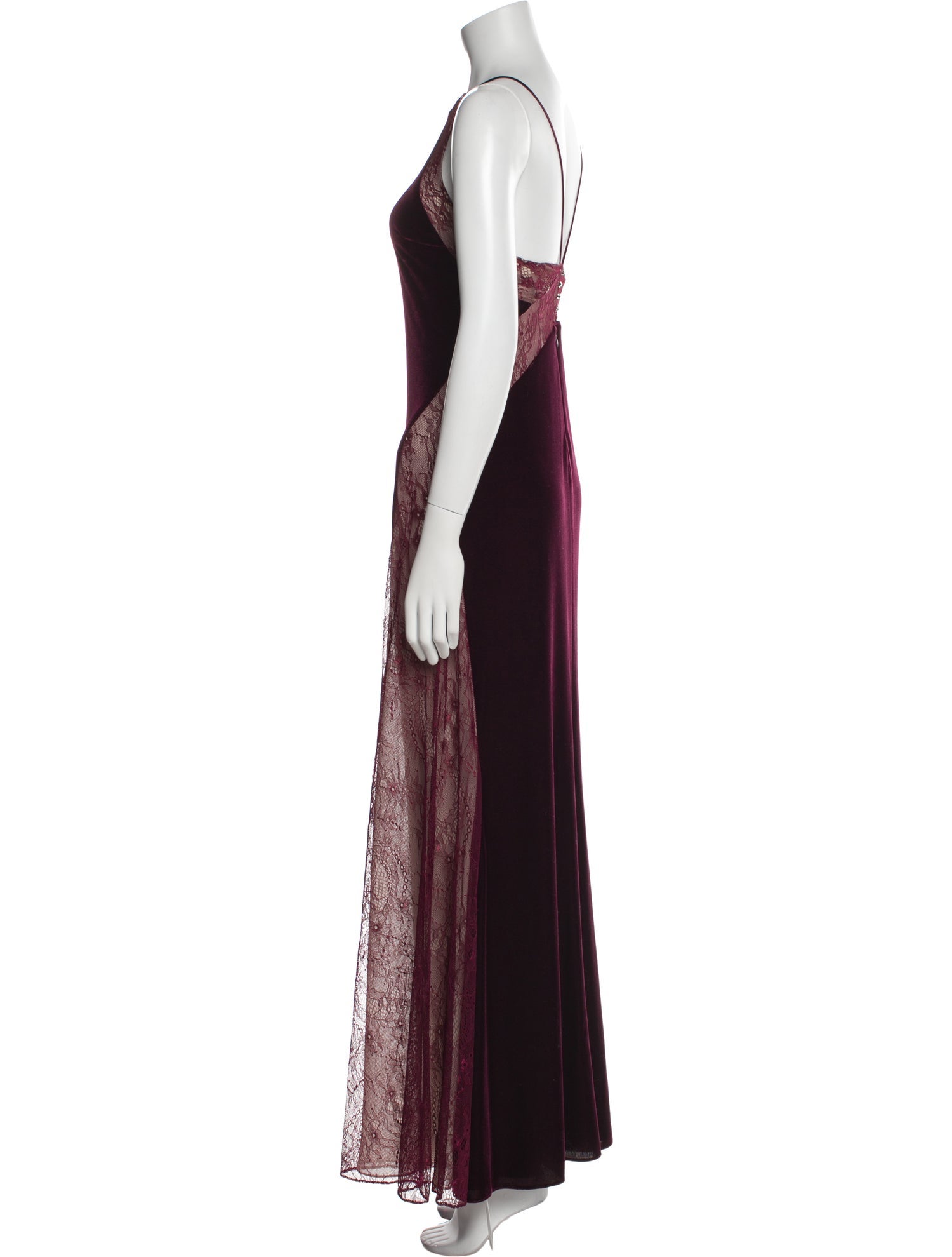 Badgley Mischka Halterneck Long Dress