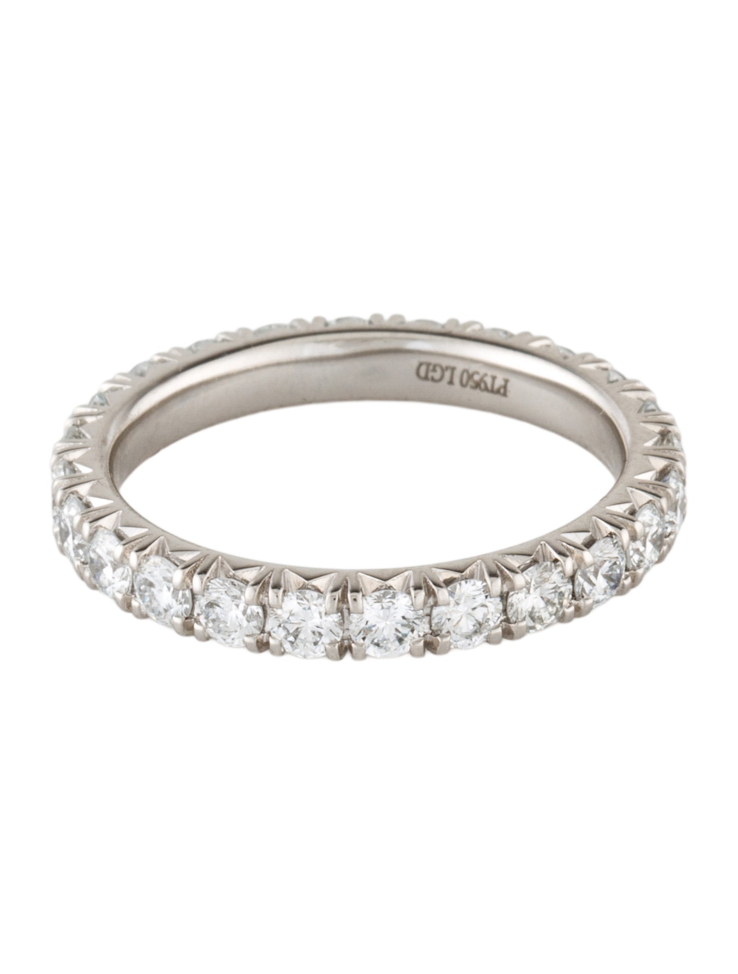 Badgley Mischka Platinum 2.16ctw Lab-Grown Diamond Eternity Band