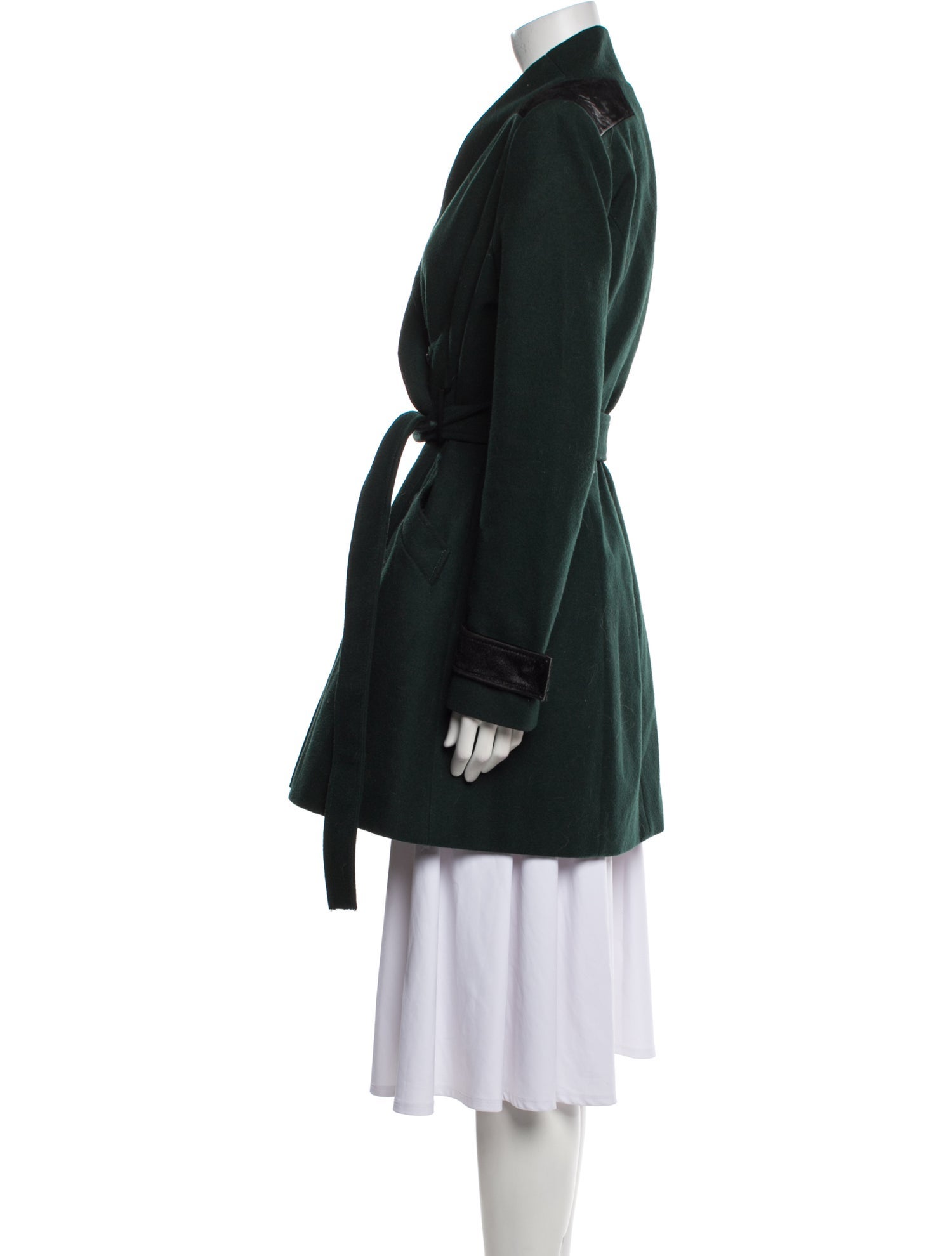 Badgley Mischka Wool Trench Coat