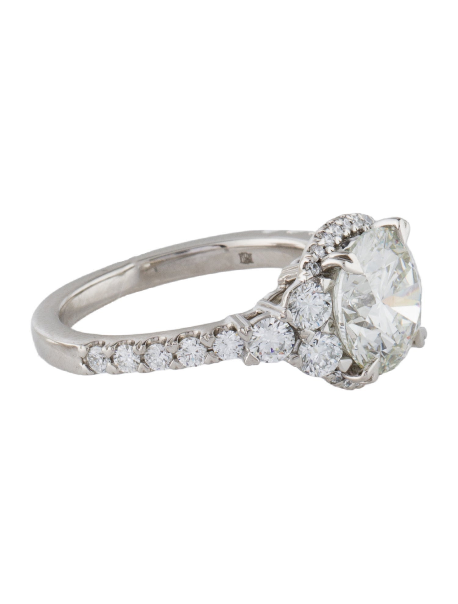 Badgley Mischka Platinum 3.03ct Lab-Grown Diamond Engagement Ring