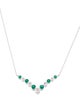 Badgley Mischka 14K Synthetic Emerald & Lab-Grown Diamond Collar Necklace