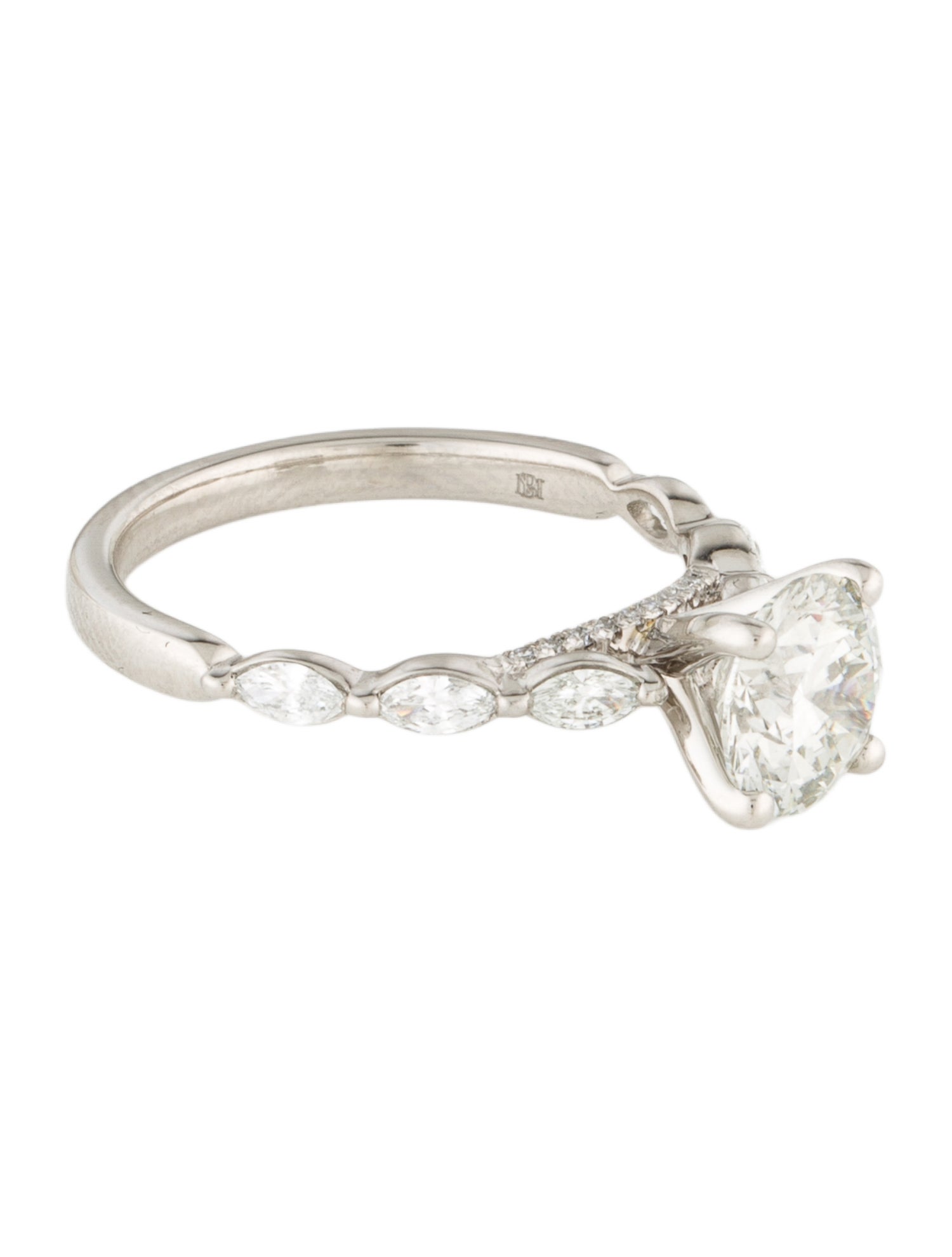 Badgley Mischka Platinum 1.56ct Lab-Grown Diamond Engagement Ring