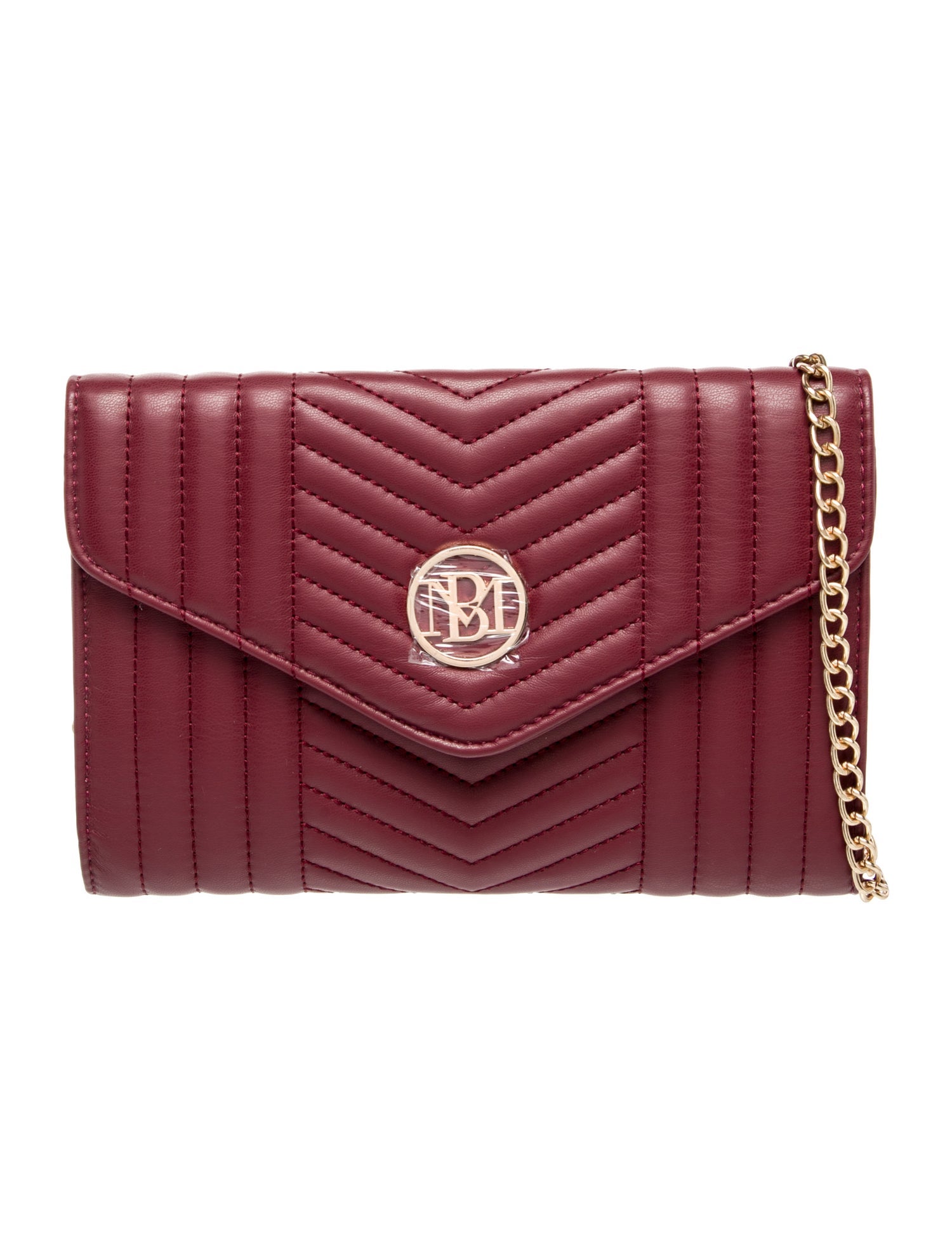 Badgley Mischka Leather Clutch w/ Tags