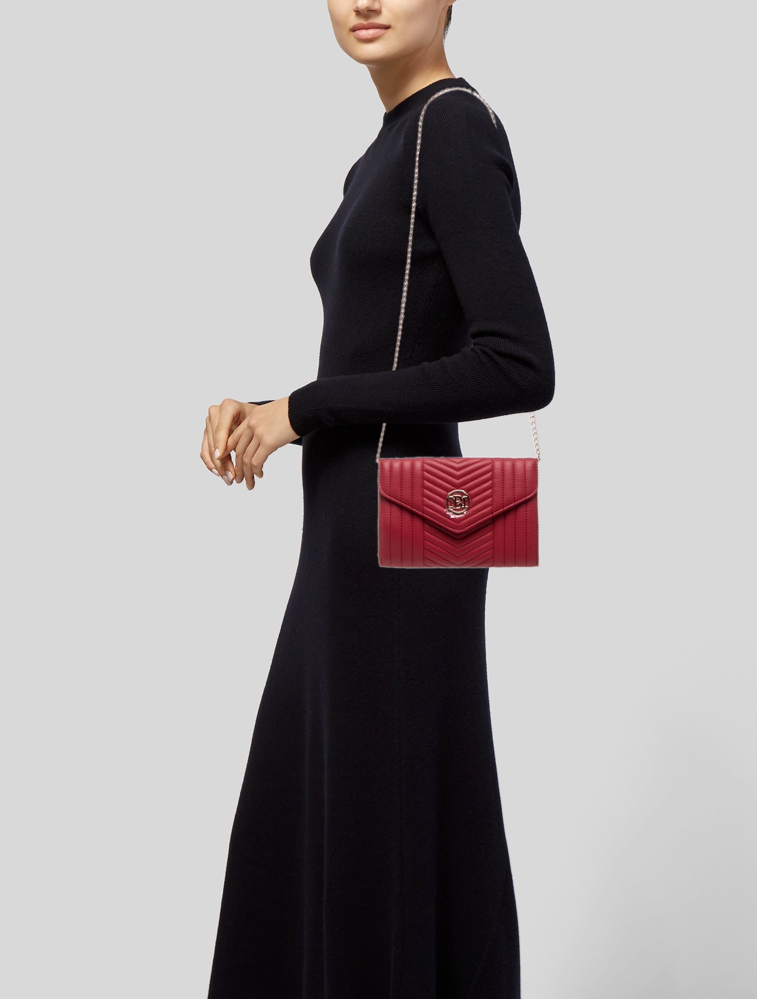 Badgley Mischka Leather Clutch