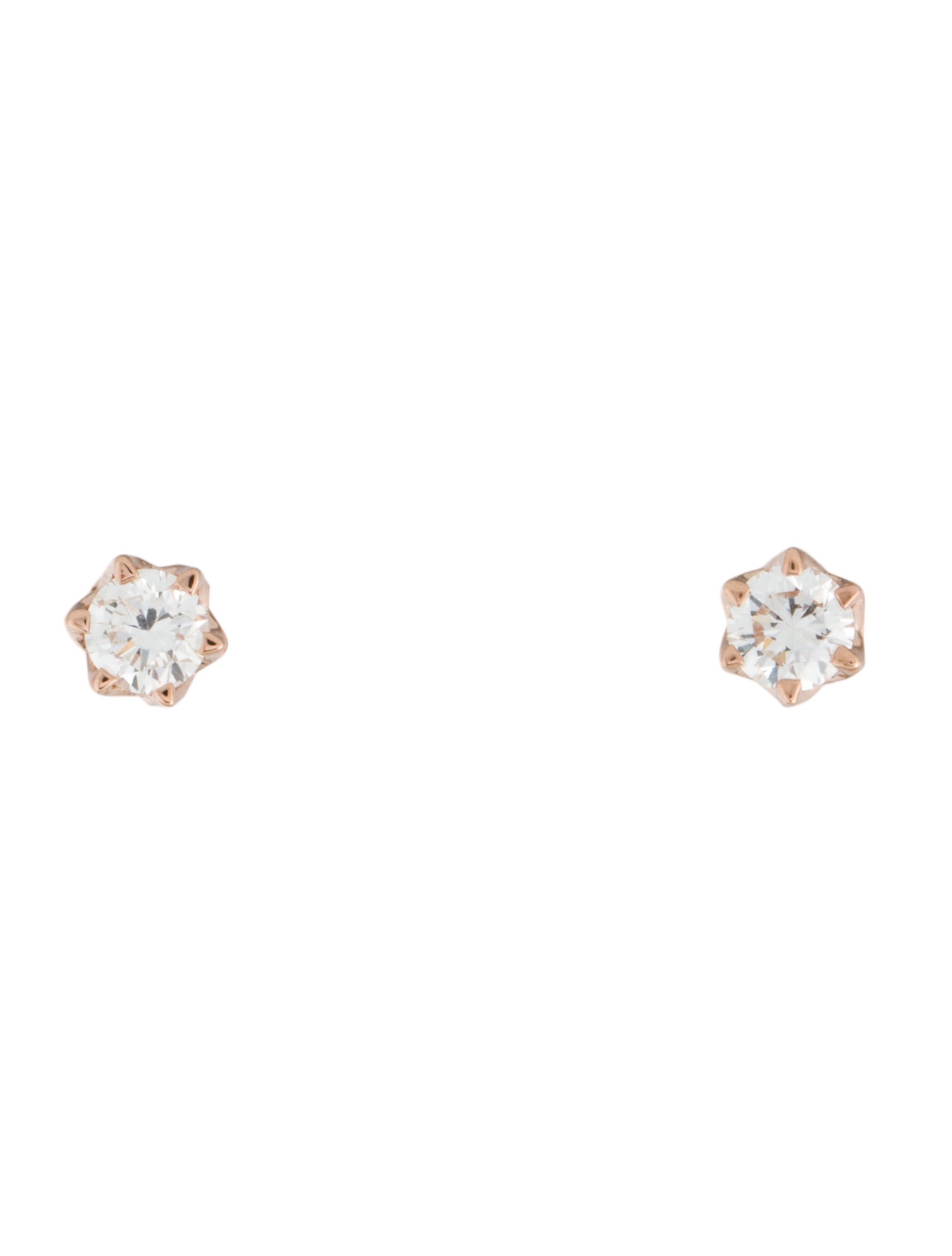 Badgley Mischka 14K 1.01ctw Lab-Grown Diamond Solitaire Stud Earrings