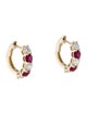 Badgley Mischka 14K Ruby & Lab-Grown Diamond Huggie Earrings