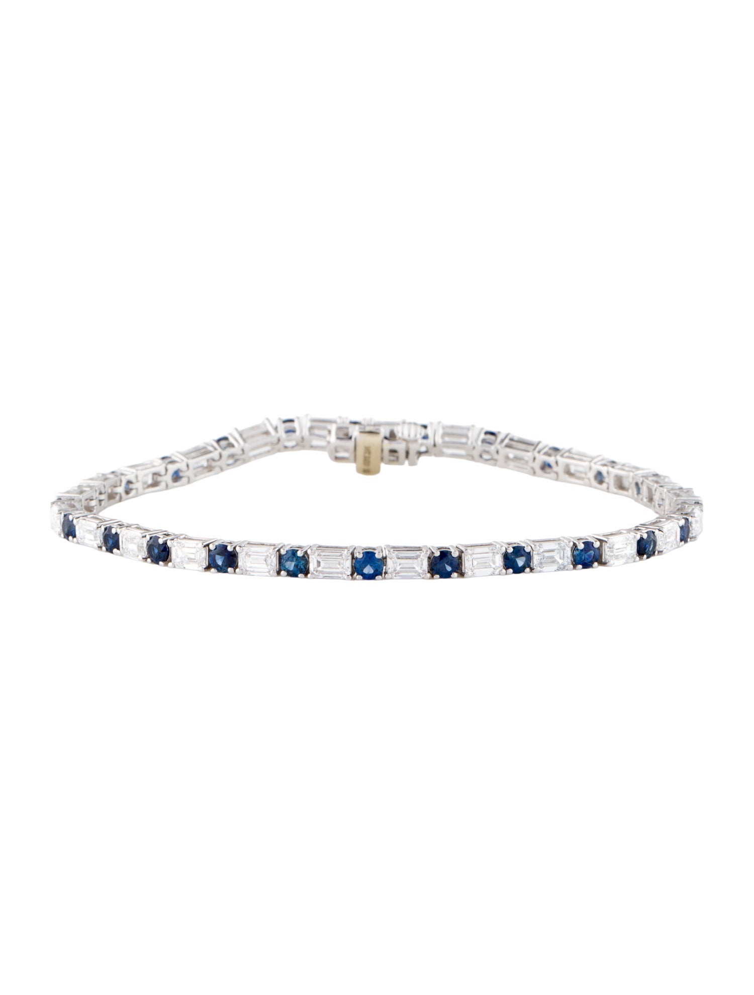 Badgley Mischka 14K 5.00ctw Lab-Grown Diamond & Sapphire Tennis Bracelet