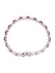 Badgley Mischka 14K Lab-Grown Diamond & Ruby Tennis Bracelet