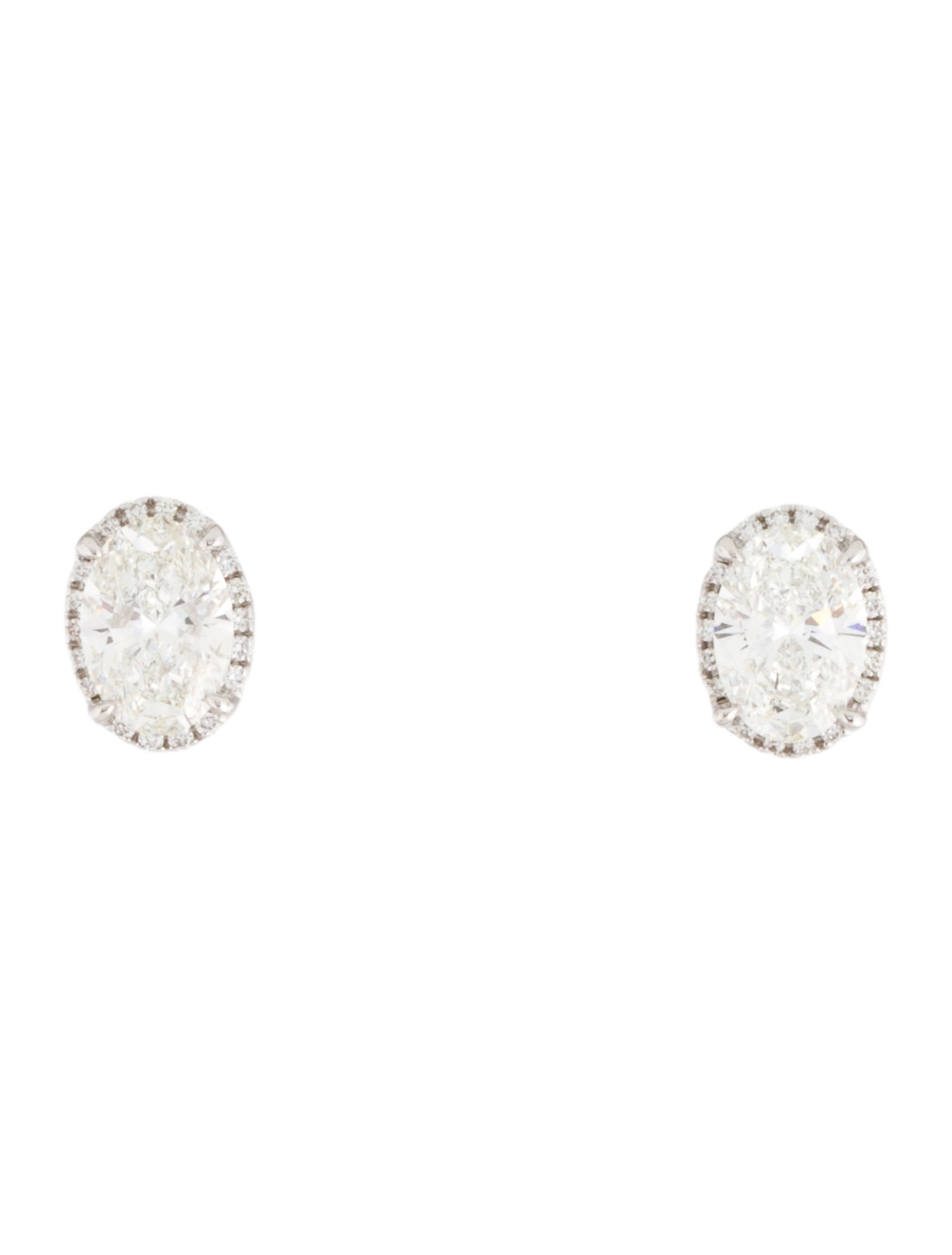 Badgley Mischka 18K 3.51ctw Lab-Grown Diamond Stud Earrings
