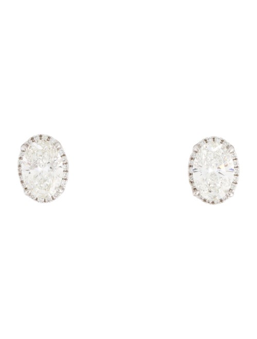 Badgley Mischka 18K 3.51ctw Lab-Grown Diamond Stud Earrings