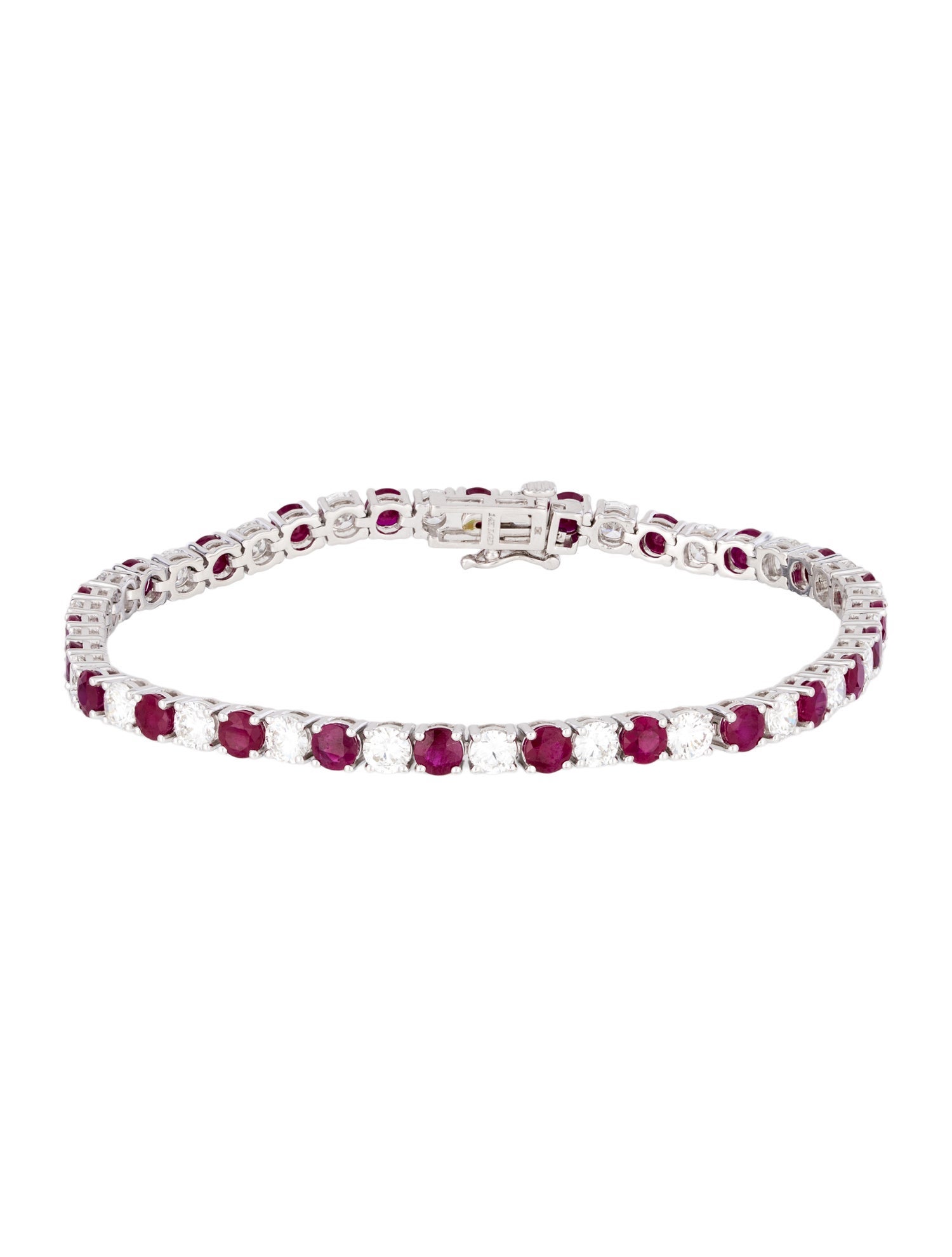Badgley Mischka 14K Lab-Grown Diamond & Ruby Tennis Bracelet