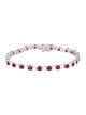 Badgley Mischka 14K Lab-Grown Diamond & Ruby Tennis Bracelet