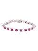 Badgley Mischka 14K Lab-Grown Diamond & Ruby Tennis Bracelet