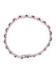 Badgley Mischka 14K Lab-Grown Diamond & Ruby Tennis Bracelet