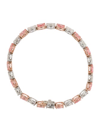 Badgley Mischka 14K 14.00ctw Lab-Grown Diamond Link Bracelet