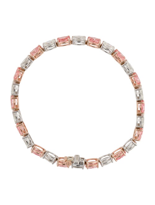 Badgley Mischka 14K 14.00ctw Lab-Grown Diamond Link Bracelet