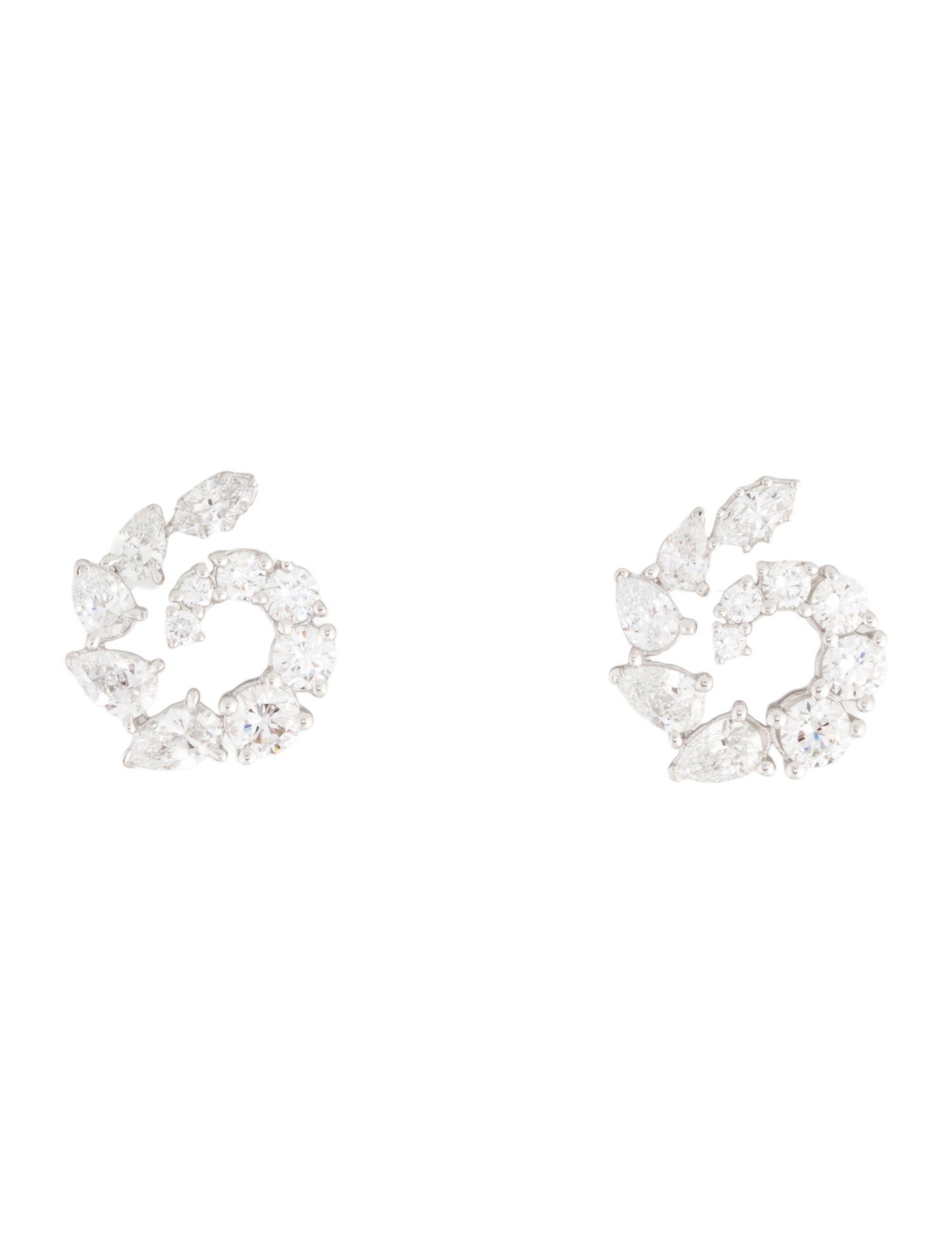 Badgley Mischka 14K 2.38ctw Lab-Grown Diamond Spiral Stud Earrings