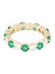 Badgley Mischka 14K Emerald & Lab-Grown Diamond Eternity Band