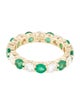 Badgley Mischka 14K Emerald & Lab-Grown Diamond Eternity Band