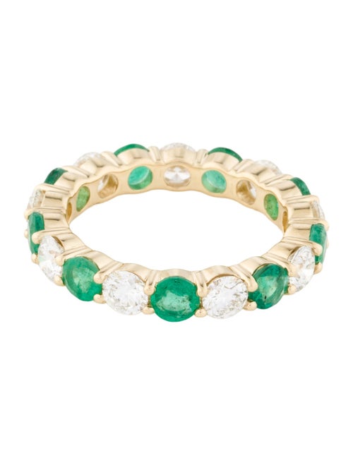 Badgley Mischka 14K Emerald & Lab-Grown Diamond Eternity Band