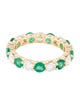 Badgley Mischka 14K Emerald & Lab-Grown Diamond Eternity Band