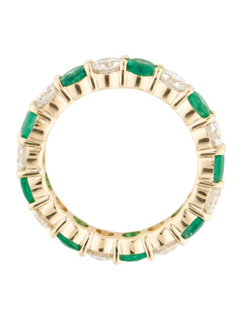 Badgley Mischka 14K Emerald & Lab-Grown Diamond Eternity Band