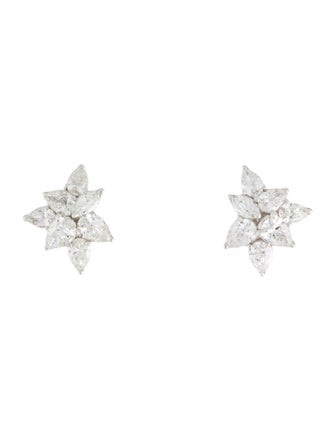 Badgley Mischka 14K Lab-Grown Diamond Cluster Stud