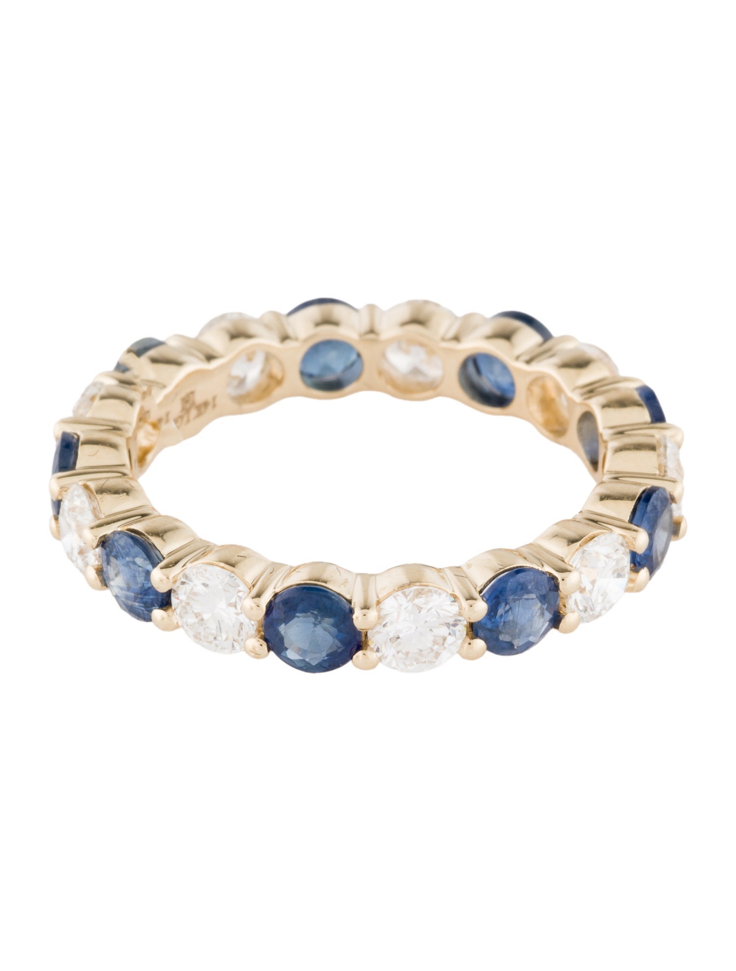 Badgley Mischka 14K 4.23ctw Sapphire & Lab-Grown Diamond Eternity Band