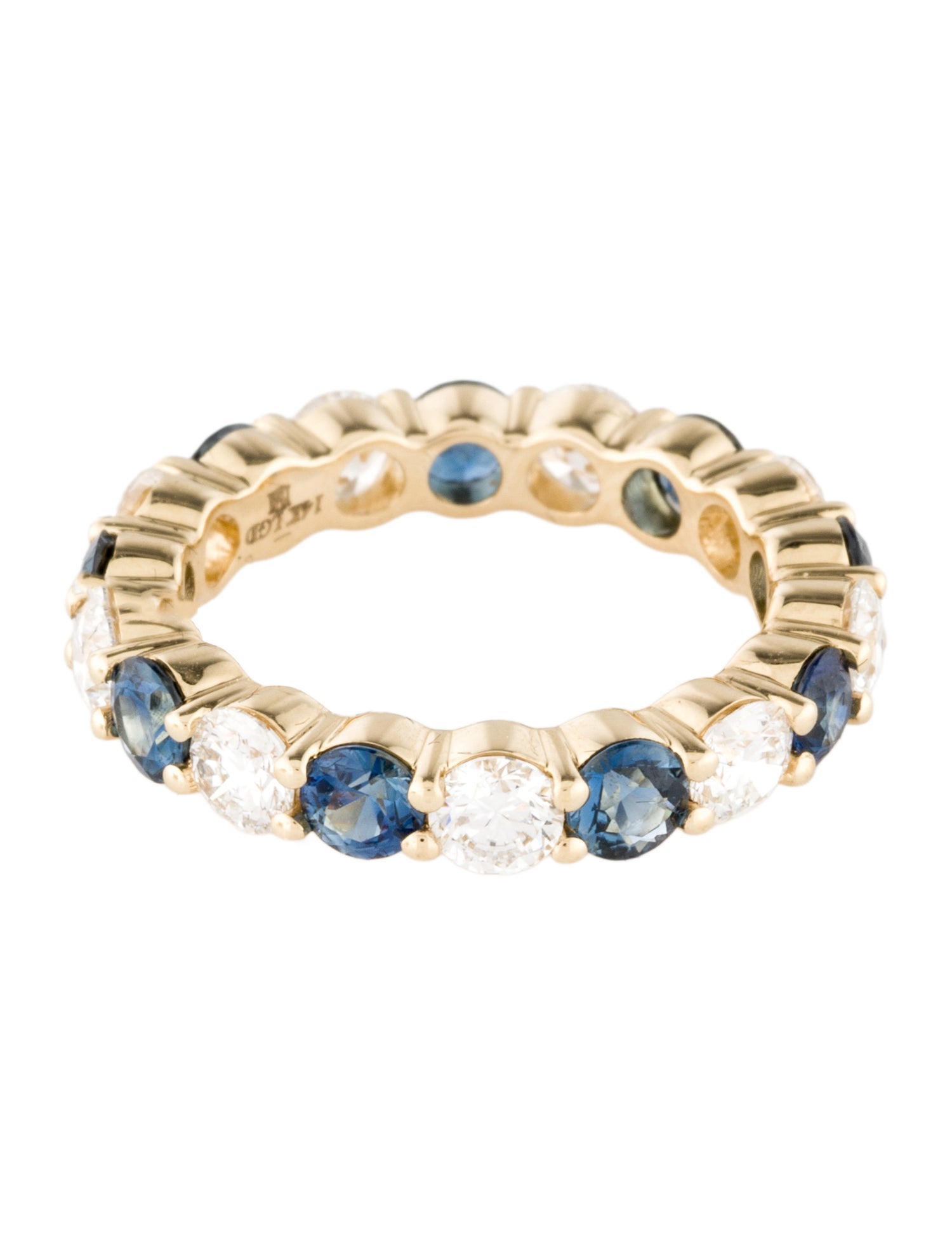 Badgley Mischka 14K Lab-Grown Diamond & Sapphire Band