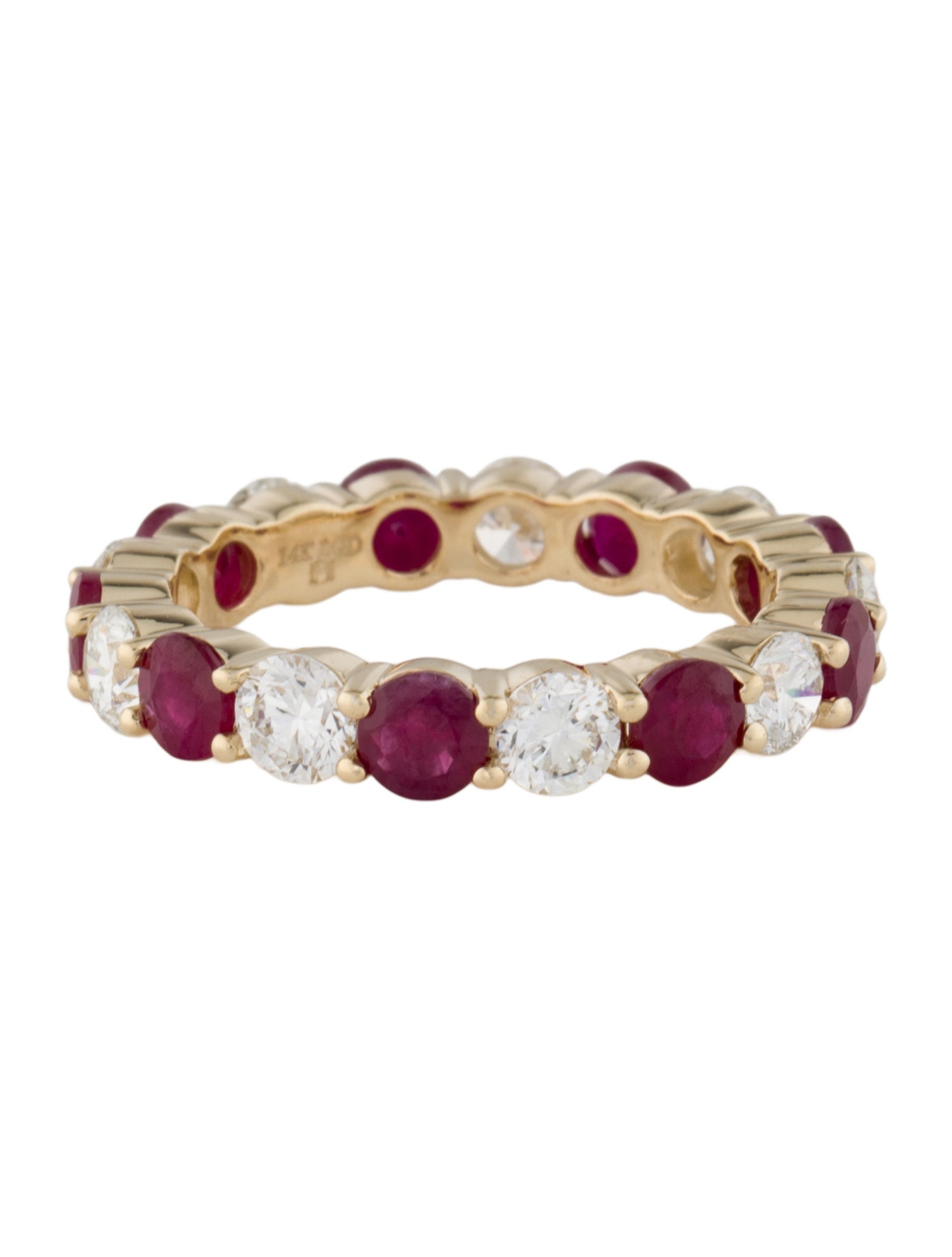 Badgley Mischka 14K Lab-Grown Diamond & Ruby Band