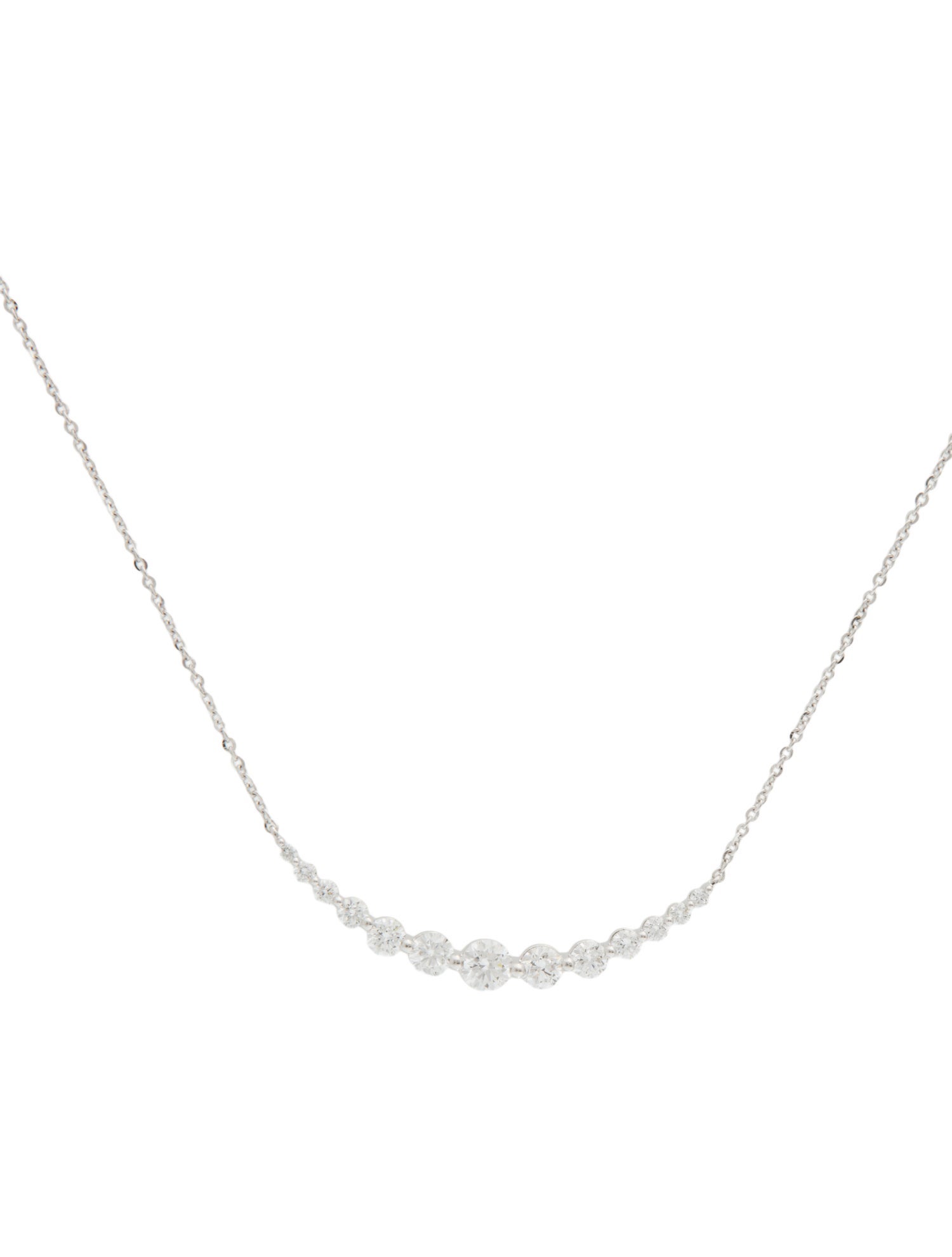 Badgley Mischka 14K 2.00ctw Lab-Grown Diamond Curved Bar Necklace