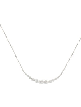 Badgley Mischka 14K 2.00ctw Lab-Grown Diamond Curved Bar Necklace