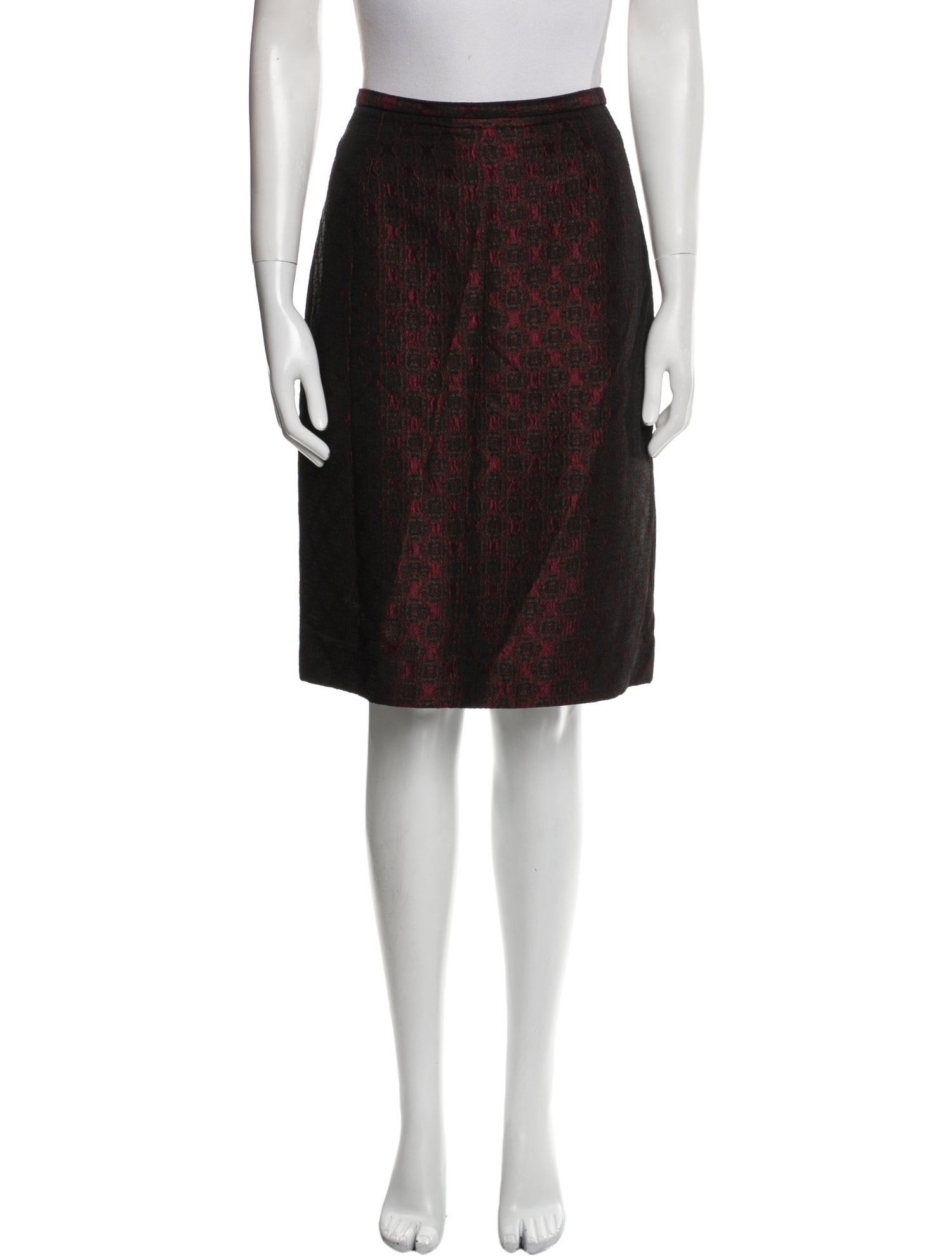 Badgley Mischka Silk Knee-Length Skirt