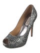 Badgley Mischka Glitter Pumps