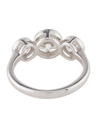 Badgley Mischka 3.12ctw Lab-Grown Three Stone Engagement Ring