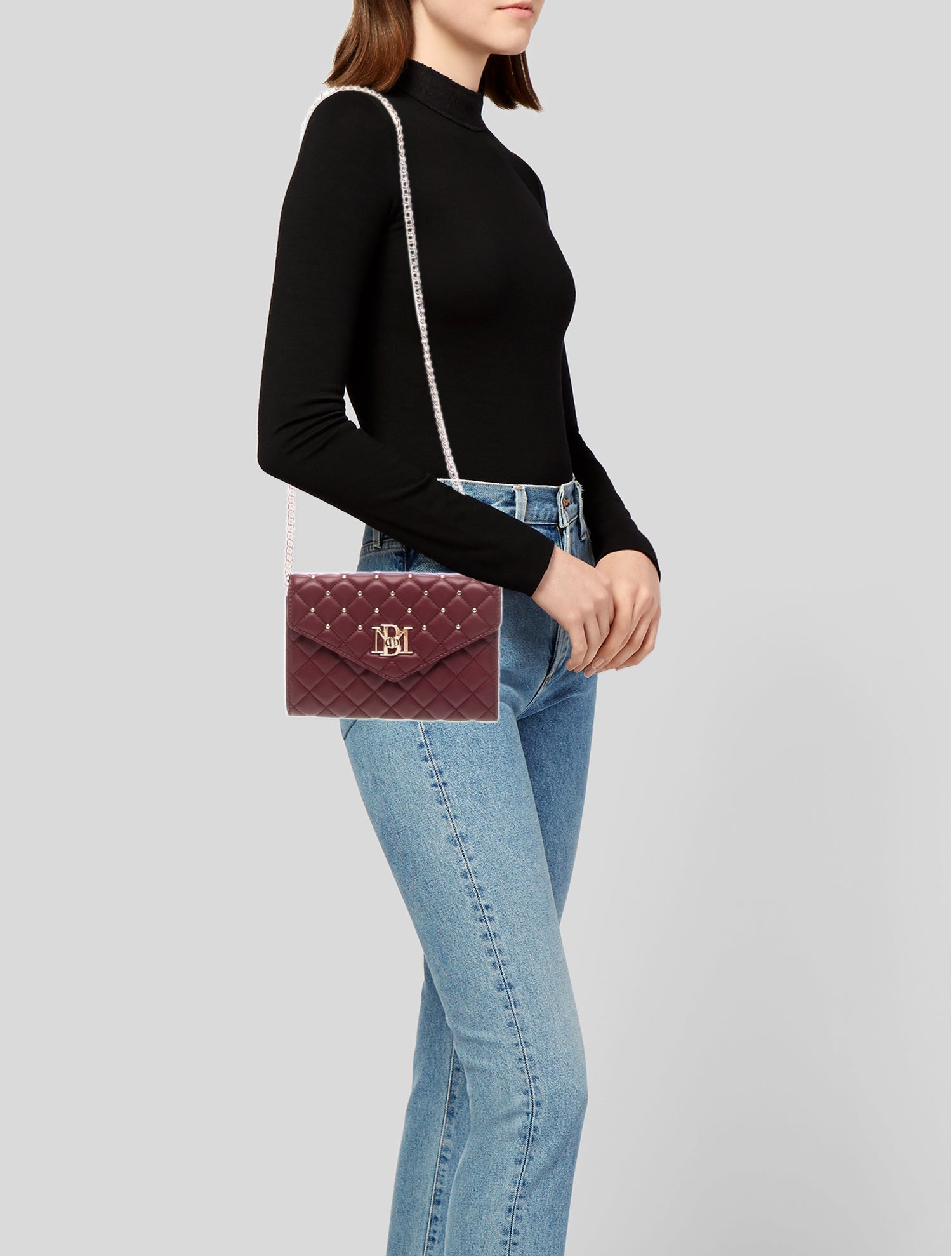 Badgley Mischka Vegan Leather Messenger Bag