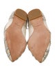 Badgley Mischka Lace Pattern Crystal Embellishments D'Orsay Flats