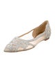 Badgley Mischka Mesh Lace Pattern D'Orsay Flats