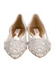 Badgley Mischka Mesh Lace Pattern D'Orsay Flats